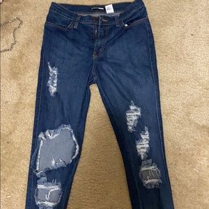Distressed jeans